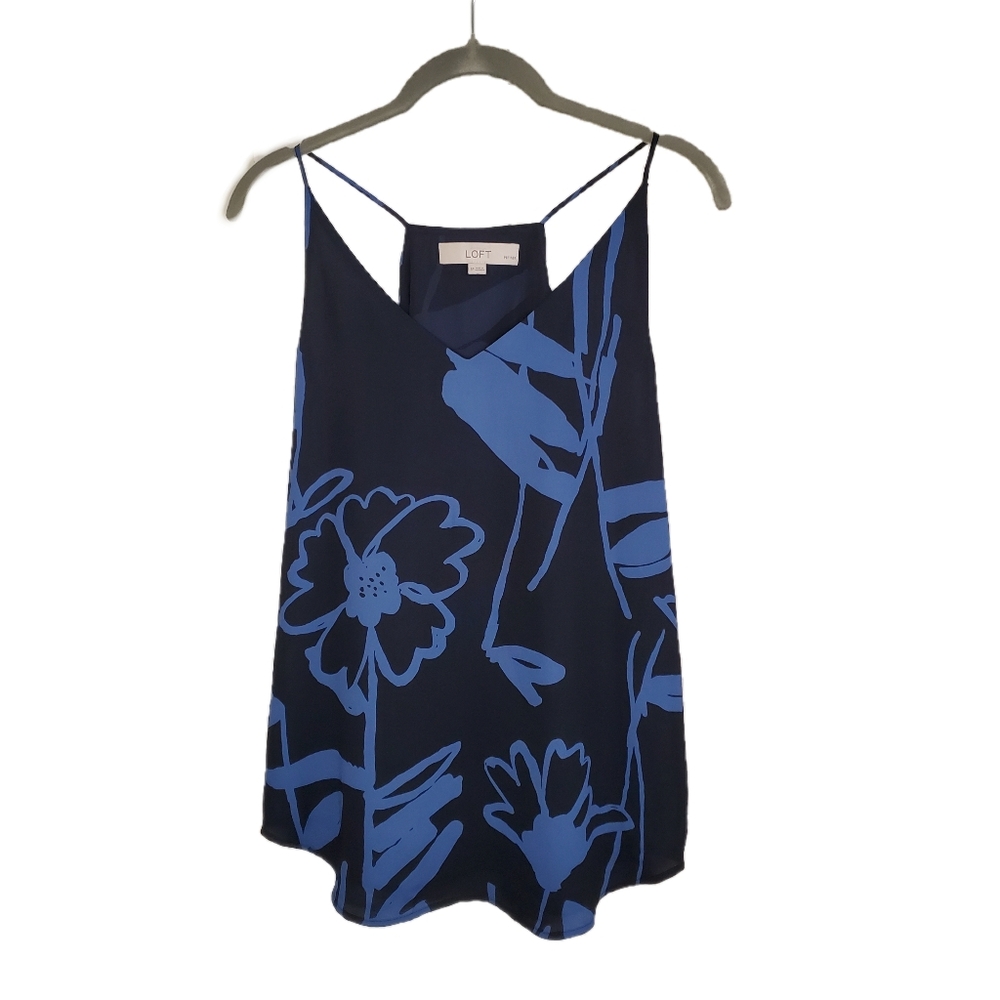 LOFT Blue Floral Camisole